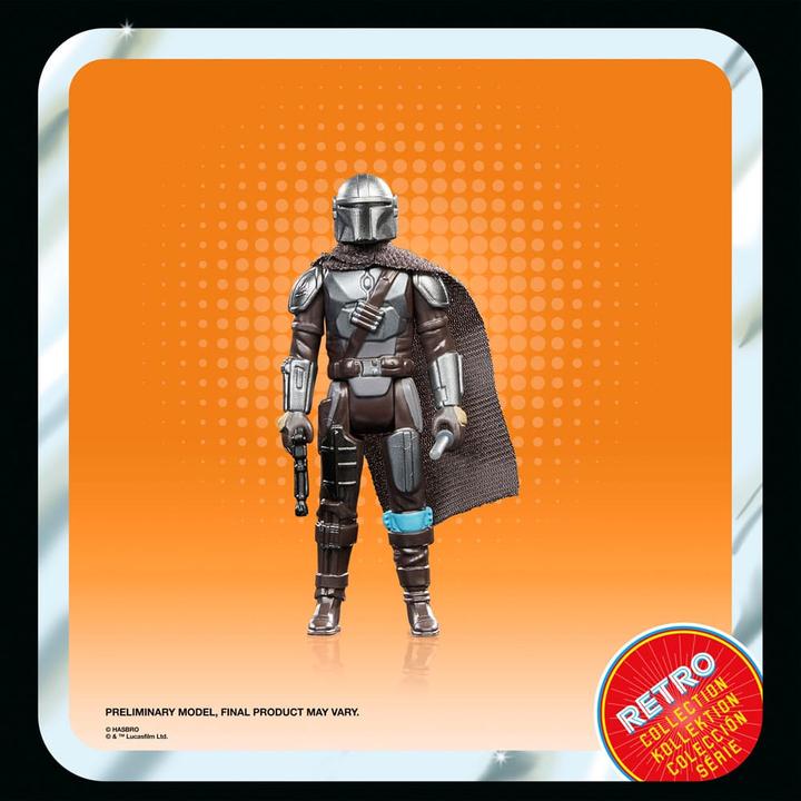 Actual product image Hasbro Star Wars: The Book of Boba Fett Retro Collection Action Figure The Mandalorian 10 cm