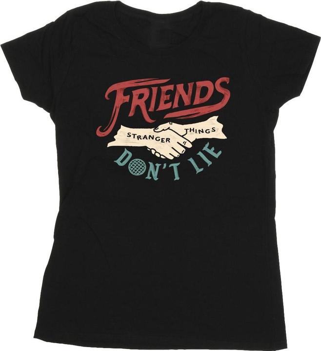 Image du produit Netflix - T-shirt STRANGER THINGS FRIENDS DON'T LIE HANDS - Femme (M)