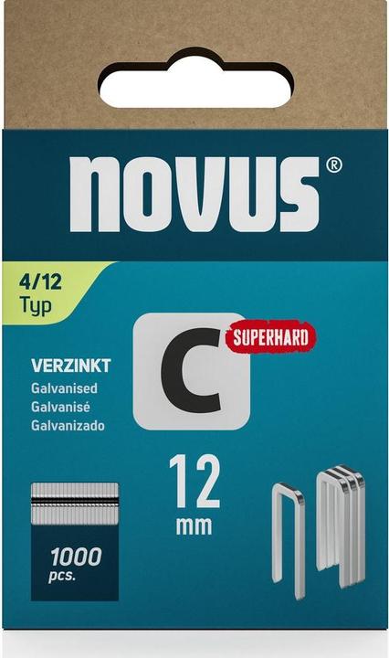 Actual product image Novus Narrow back staples C 4 12mm 1000 pcs.