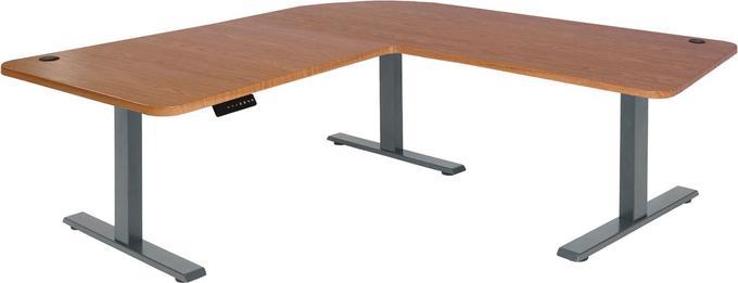 Image du produit Swisshandel24 Bureau d'angle, bureau informatique, réglable en hauteur électriquement 178x178cm 84kg structure