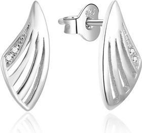 Beneto Fashion silver earrings with zircons AGUP1786L (L)