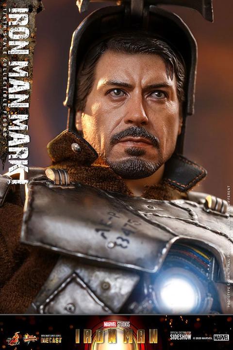 Actual product image Hot Toys Iron Man figurine Movie Masterpiece 1/6 Iron Man Mark I 30 cm