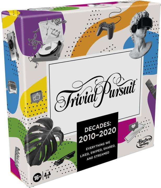 Actual product image Hasbro Gaming Trivial Pursuit Decades 2010 to 2020 Board game Trivia (Finnish)