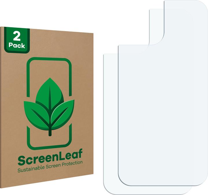 Produktbild ScreenLeaf Schutzfolie nachhaltiger Displayschutz Displayschutzfolie Folie Klar Transparent (2 Stück, Apple iPhone 13 mini)