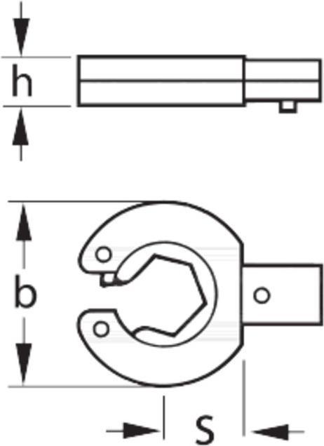 Produktbild Robbyrob WALTER Offenes Ringratschen-Einsteckwerkzeug, Schlüsselweite: 10 mm
