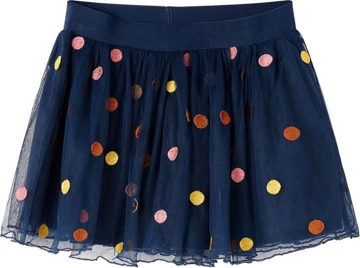 VidaXL Kinder-Tüllrock mit Punktmuster Marineblau 104,Material (104)