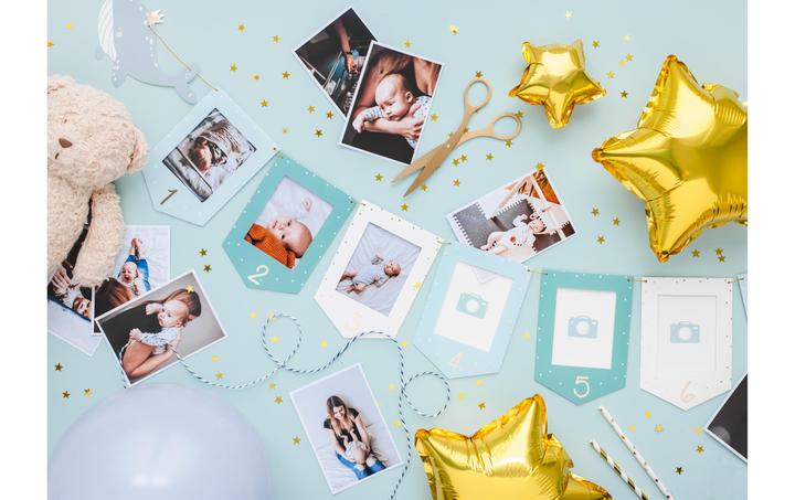 Image du produit Partydeco Guirlande - Cadre photos bleu