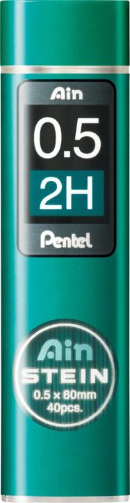 Pentel Druckbleistift-Minen Ain Stein 0.5mm (Ersatzmine, Schwarz, 0.50 mm)