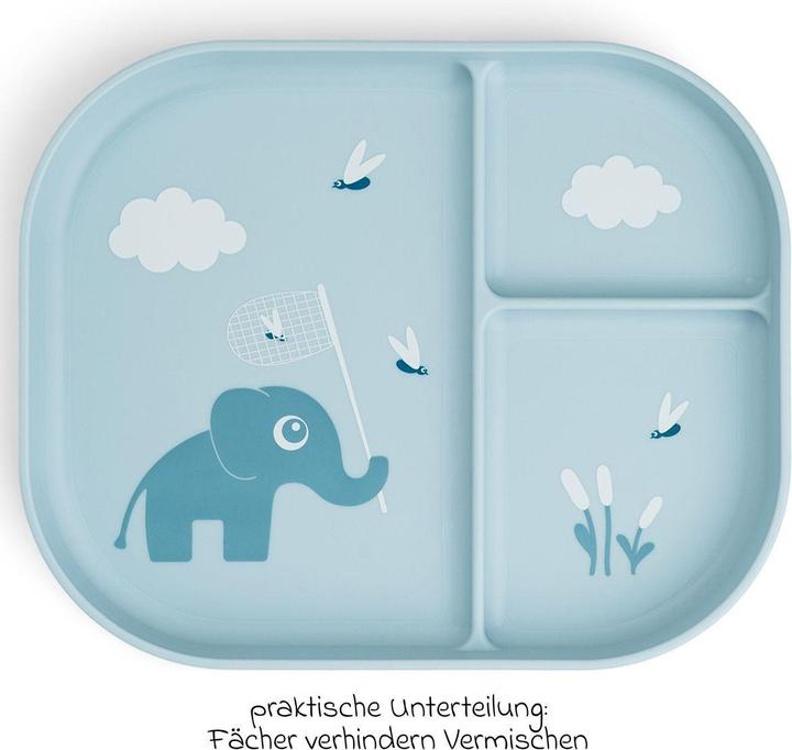 Done by Deer Kinderteller & Breischalen Esslern-Teller mit Unterteilung Foodie -