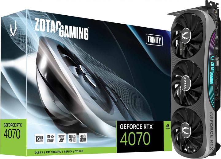 Actual product image Zotac GAMING GEFORCE RTX4070 12GB Trinity (12 GB)