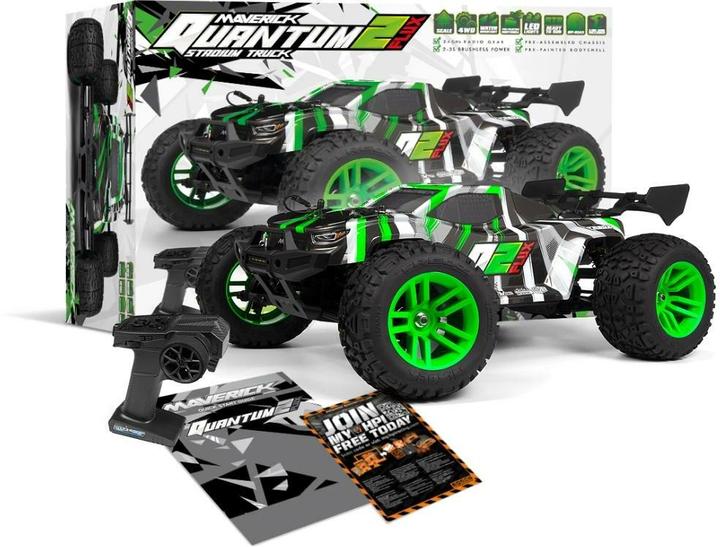 Image du produit Maverick Quantum2 XT Flux 1:10 Stadium Truck brushless - Vert (Avec radio, batterie non-incluse) (RTR Prêt à fonctionner)