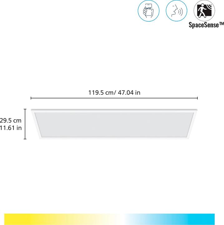 Actual product image WiZ Panel Ceiling RT 36W White 27-65K TW (3400 lm)