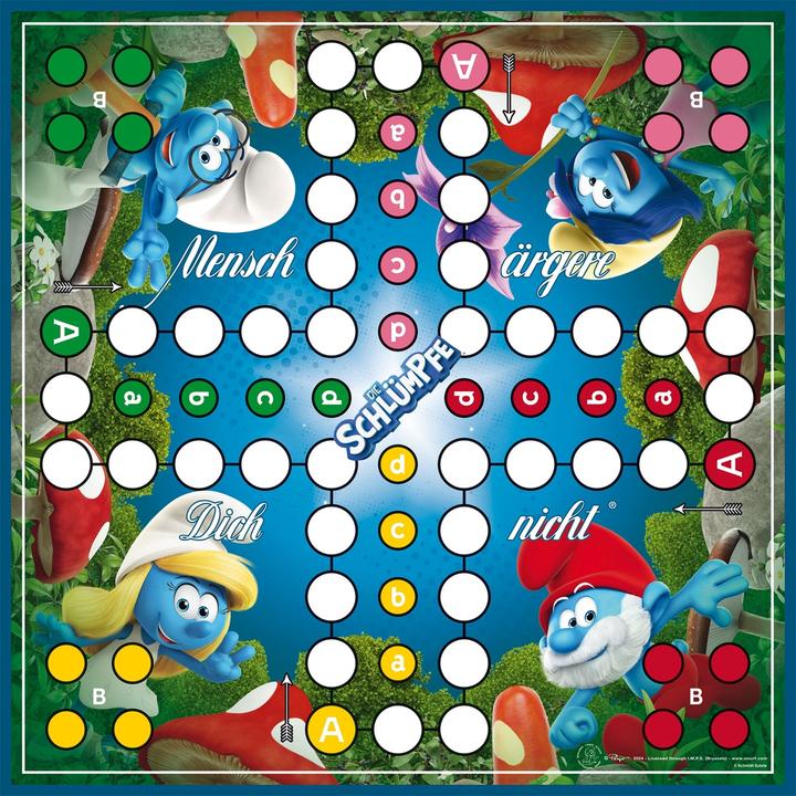 Immagine prodotto Schmidt Spiele Mensch ärgere Dich nicht, I Puffi (d) (Tedesco)