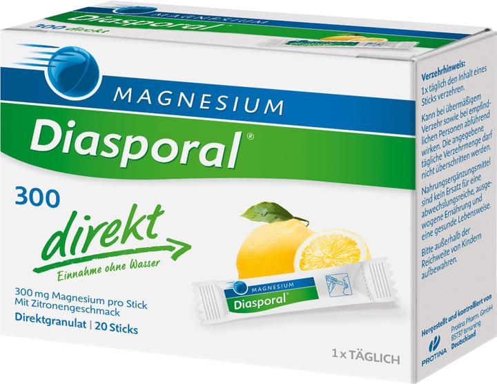 Image du produit magnesium diasporal Diasporal 300 direct Magnésium en granulés, 20 sticks. Sachets (20 pièce(s), Beutel)