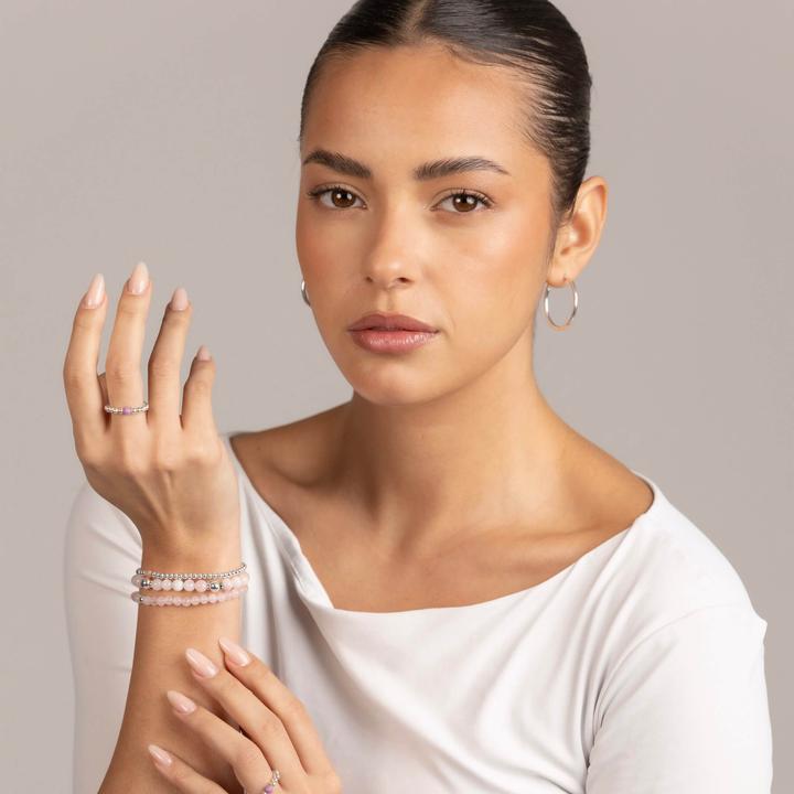 Produktbild Balibay Reselé (18 cm, 925 Sterling Sterlingsilber, Edelstein, Rosenquarz)