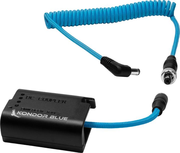 Image du produit Kondor Blue DC 2.1 vers Lumix GH6 S5II S5IIX DMW-BLK22 Câble de batterie factice