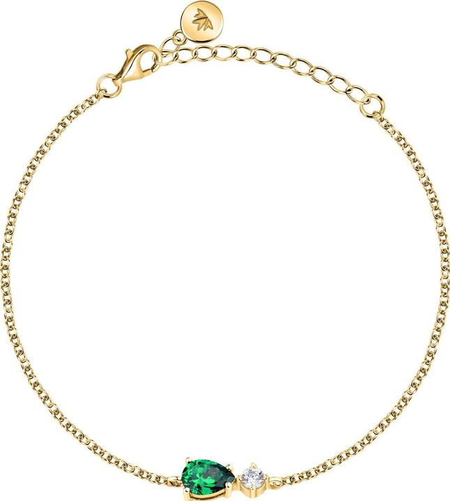 Actual product image Morellato Elegant gold-plated bracelet with zircons Tesori SAIW199 (19 cm, Silver 925)