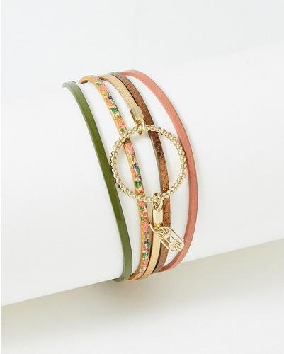 Image du produit Flowers Forzoé Bracelet Annabelle - Laiton Plaque - Cuir Veritable (Plaque en laiton)