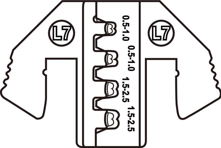 Produktbild Toolcraft TO-8659911 Crimpgesenk 0.5 bis 2.5 mm² Passend für Marke (Zangen)