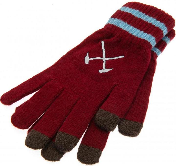 Produktbild West Ham United FC Wappen TouchscreenHandschuhe Jerseyware (One Size)