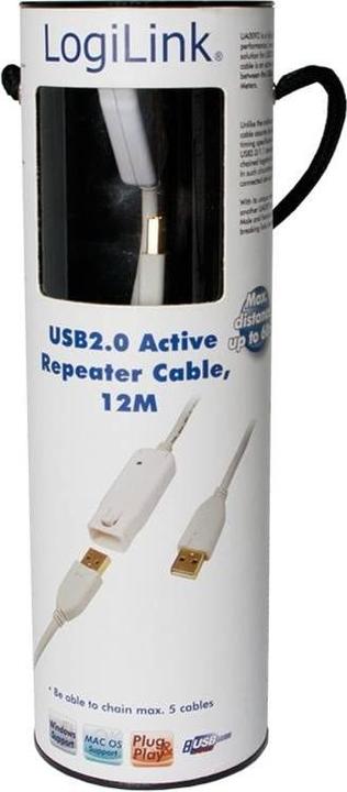 Actual product image LogiLink USB 2.0 extension cable (12 m, USB 2.0, 2.50 W)