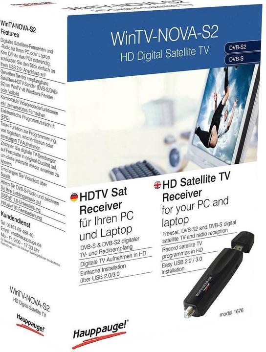 Actual product image Hauppauge WinTV Nova-S2 (USB, DVB-S2, DVB-S)
