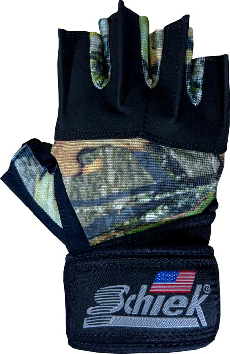 Schiek Platin Camouflage Gewichtheberhandschuhe Model 540 mit Handgelenkbandagen (XXL)