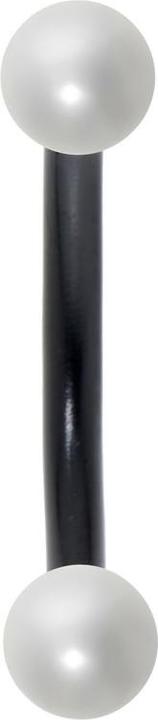 Actual product image Bijouteria Eyebrow Pin (Surgical steel 316L, PVD coating (black), Synthetic pearl)
