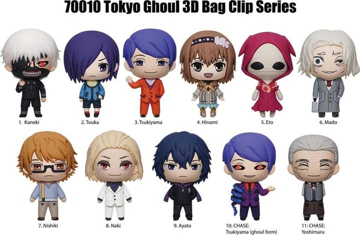 Monogram Int. Tokyo Ghoul 3D PVC-Taschenanhänger Series 2 Display (24)
