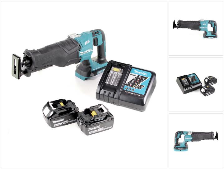 Produktbild Makita DJR 360 RG Akku Reciprosäge 36V ( 2x18V ) Brushless Säbelsäge + 2x 6,0 Ah Akku + Ladegerät