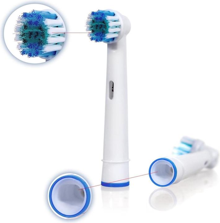 Produktbild ASMI Ersatz Zahnbürsten, Zahnbürstenkopf, 4 Stück, kompatibel mit Oral-B (4 x)