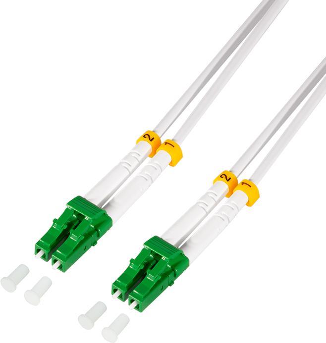 LogiLink Stahlarmiertes Glasfaser-Patchkabel OS2, Duplex LC/APC - LC/APC, 7,5 m (7.50 m)