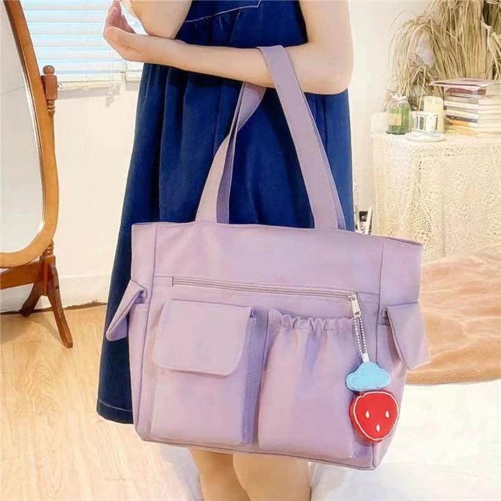 Immagine prodotto Only-Bags.Store Borsa Messenger Borsa Preppy Student Book Bag Borsa a tracolla in nylon Borsetta per pendolari