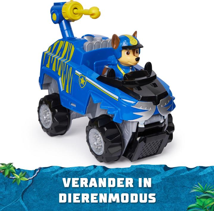 Image du produit Spin Master PAW Patrol Jungle Pups, Chase's Tiger Vehicle, Camion avec figurine articulée à collectionner, jouet
