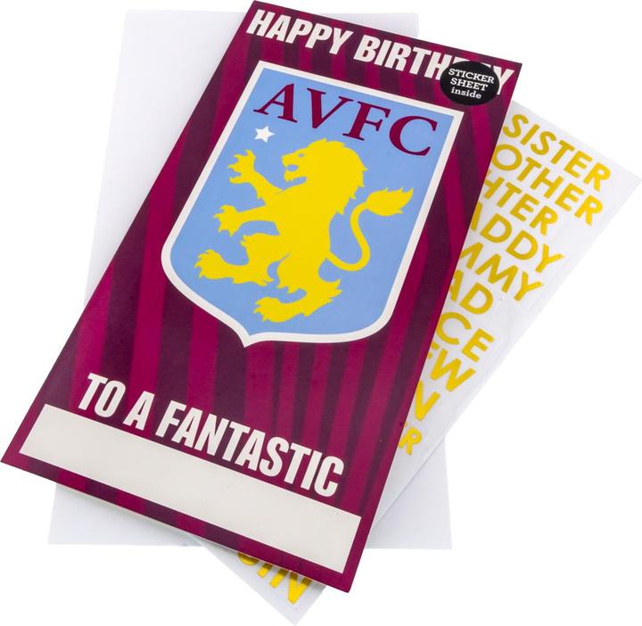 Produktbild Aston Villa FC Geburtstagskarte Personalised Karton (1 Stk.)