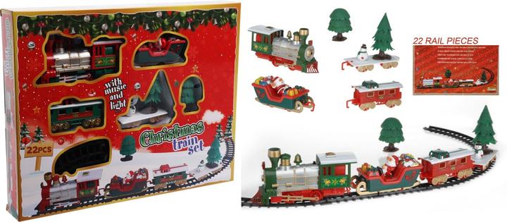 Weihnachtszug m.Licht 22tlg.