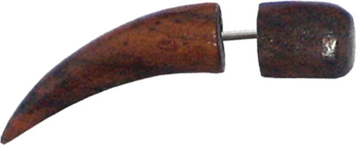 Produktbild Star Piercing Fake Expander gebogen aus Narra Holz (ohne Messing, Organisch)
