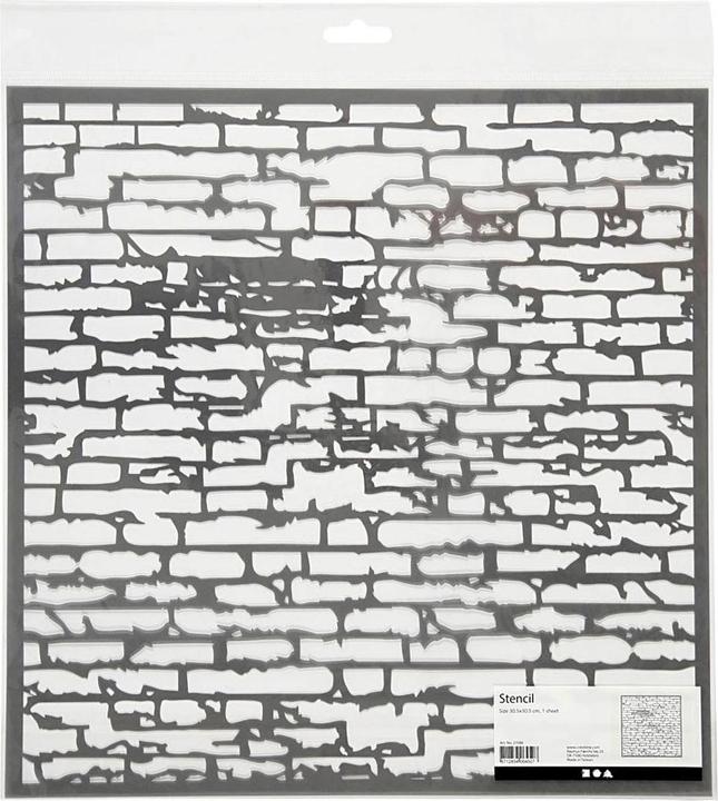 Image du produit Creativ Company Pochoir mur de pierre, 30,5x30,5cm