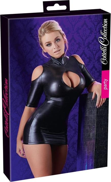 Actual product image Cottelli Collection Wetlook mini dress shoulder free (XL)