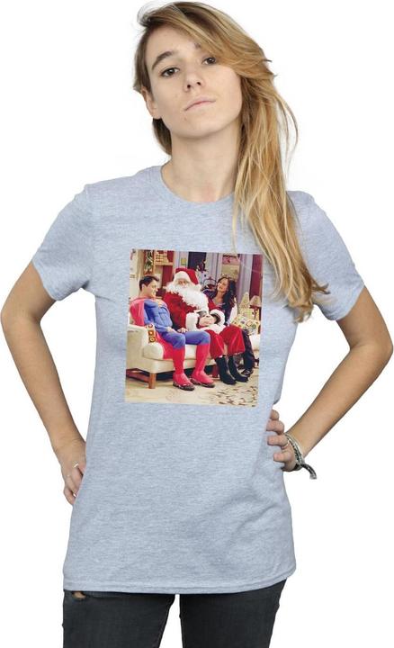 Actual product image Friends Womens/Ladies Couch Santa Cotton Boyfriend T-Shirt (3XL)