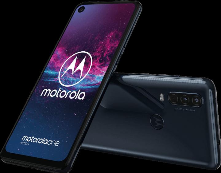 Produktbild Motorola One Action (128 GB, Denim Blue, 6.30", Hybrid Dual SIM, 12 Mpx, 4G)