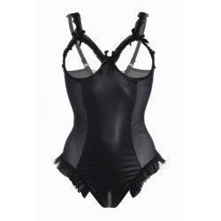 Actual product image Christine Le Duc Wetlook Body with open crotch/cups Mistique (L)