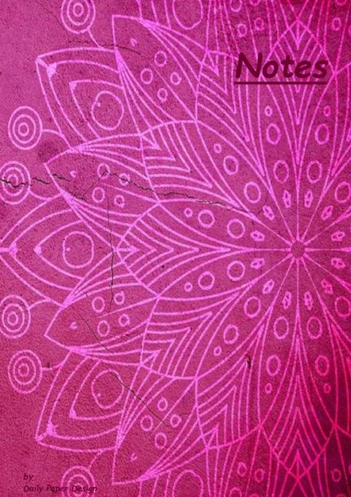 Image du produit Notizbuch A5 liniert (Mandala) Softcover von Daily Paper Design | 80 Seiten | als Tagebuch, Bullet J (A5, Couverture rigide)