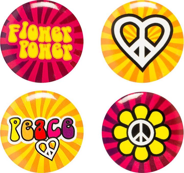 Produktbild Boland Flower Power Hippie - 4er Set