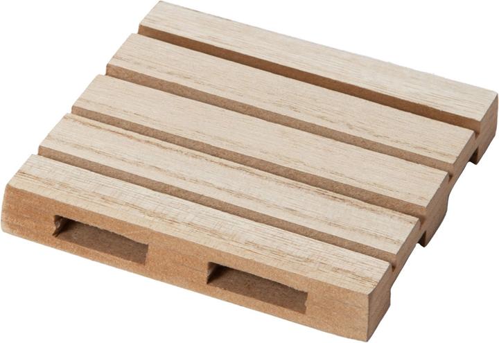 Out of the blue Naturfarbene Holz-Untersetzer in Paletten-Form, 4 Stück, ca. 10 x 4cm (4 x, Glasuntersetzer)