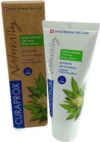 Produktbild Curaprox Naturally Zahnpasta mit natürlichen Essenzen und 1% CBD
