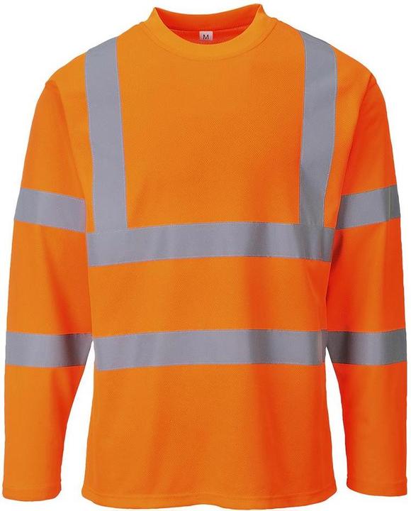 Portwest Mens Hi-Vis Comfort Long-Sleeved Safety T-Shirt (M)