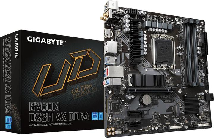 Gigabyte B760M DS3H AX DDR4 (LGA 1700, Intel B760 Express, mATX)