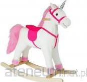 Actual product image Lean Toys Walking Horse Unicorn White Sounds Moves Snout Tail 74 cm
