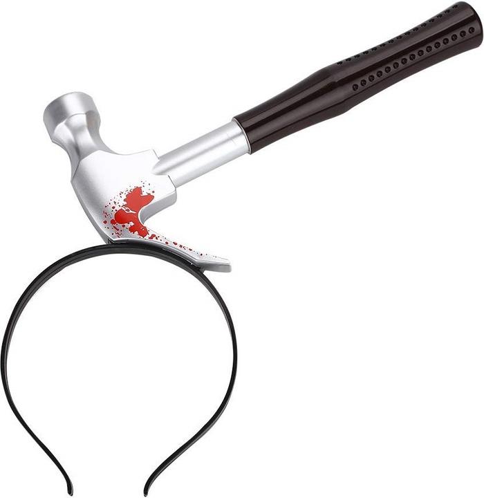 Actual product image PhoneLook Bandeau serre-tête déguisement effrayant avec faux sang Marteau